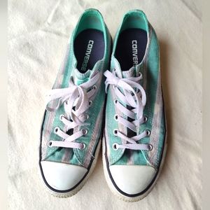 Size 10 Women's Unique Design Converse Sneaker Shoe All Star Striped Pol…